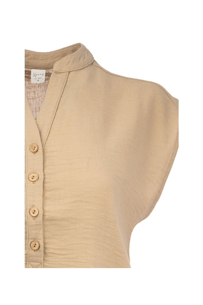 LUCIE SL WASHED CRINCLE WOVEN 25S4 U287 02 600 sand